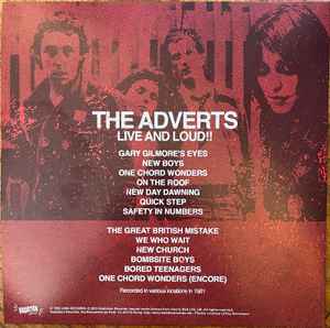 ADVERTS, THE (ジ・アドヴァーツ) - Live And Loud!! (Italy RSD 2023 限定500枚 正規再発レッドヴァイナル LP+帯/New) ポスター付き!