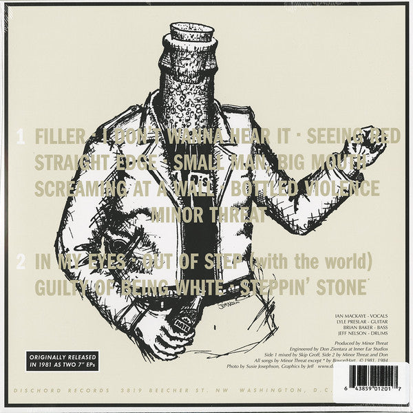 MINOR THREAT (マイナー・スレット) - 小さな脅威 : First 2 7"s (Japan 「正規」限定再発 LP+帯・ライナー付き/New) 2025年版として帯が変更の上、再リリース!!
