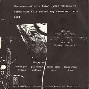 GERMS, THE (ザ・ジャームス) - Forming : Version 2 / 'Round And 'Round (US 限定プレス「ブラックヴァイナル」7"/New) '77年デビュー曲の別バージョン