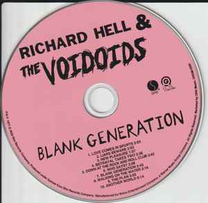RICHARD HELL AND THE VOIDOIDS (リチャード・ヘル & ザ・ヴォイドイズ) - Blank Generation (US「40周年記念再発DXエディション」見開き紙ジャケ CD/ New)