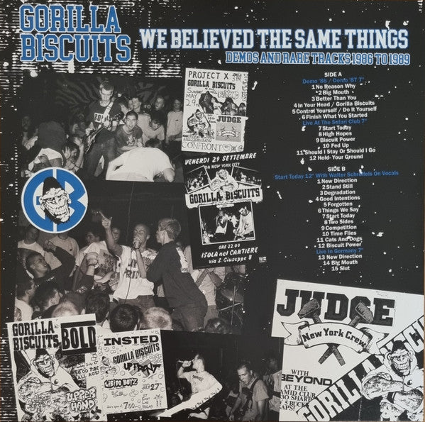 GORILLA BISCUITS (ゴリラ・ビスケッツ) - We Believed The Same Things: Demos And Rare Tracks 1986 To 1989 (EU 限定プレス LP/ New)