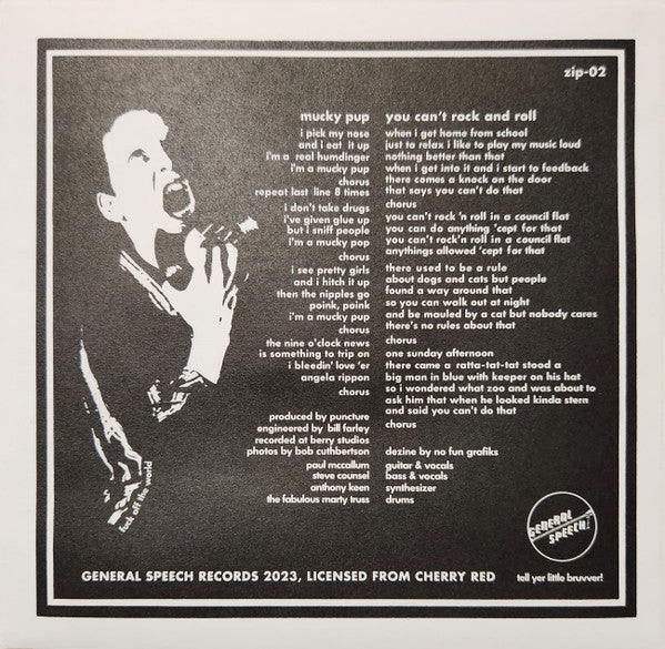 PUNCTURE (パンクチャー) - Mucky Pup / You Can't Rock And Roll (US 限定プレス再発 7"/ New) '77年唯一シングル!