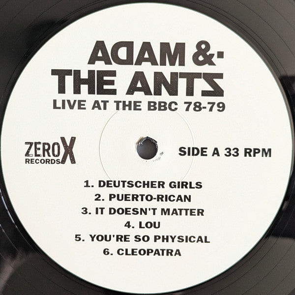 ADAM AND THE ANTS (アダム&ジ・アンツ) - Live At The BBC 78/79 (EU 限定プレス LP/ New) ピール・セッション集!