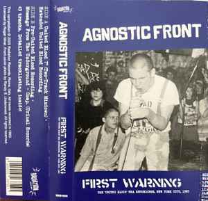 AGNOSTIC FRONT (アグノスティック・フロント) - First Warning - The 'United Blood' Era Recordings, New York City, 1983 (Italy 300本限定「正規」再発カセット/New) 怒涛の全47曲 !