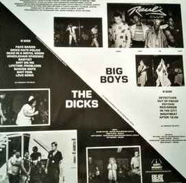 BIG BOYS / DICKS, THE (ビッグ・ボーイズ) - Recorded Live At Raul's Club (EU 300枚限定「正規再発」LP/ New) 伝説のライブアルバムの初再発 !