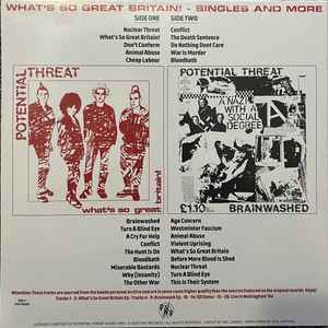 POTENTIAL THREAT (ポテンシャル・スレット) - What's So Great Britain! - Singles And More (US 限定「ブラックヴァイナル」LP/ New) シングル&デモコレクション !