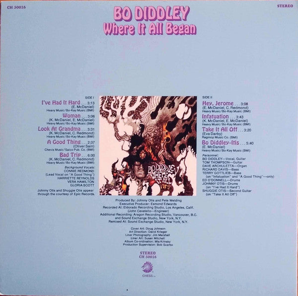 BO DIDDLEY (ボ・ディドリー) - Where It All Began (US 限定復刻再発 LP/New) '72年FUNK怪作第3弾アルバム!