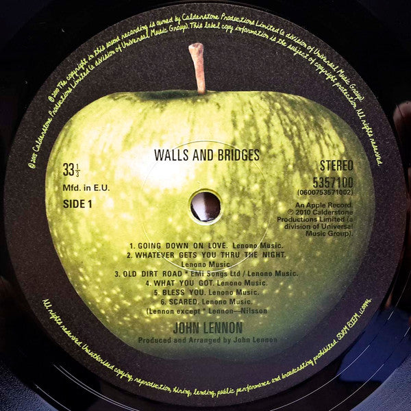 JOHN LENNON (ジョン・レノン) - Walls And Bridges (EU 限定復刻リマスター再発 180g LP/ New)