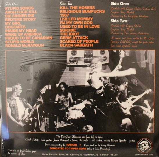 DAYGLO ABORTIONS (デイグロ・アボーションズ) - Feed Us A Fetus (Canada 250枚限定再発「30周年記念スプラッターヴァイナル」LP/New) ポスター付き !