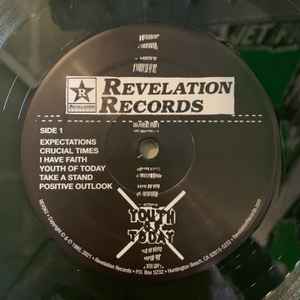 YOUTH OF TODAY (ユース・オブ・トゥデイ) - Can't Close My Eyes (US '21 正規再発「限定グリーヴァイナル」LP/ New) '85年ファーストEP+7曲!