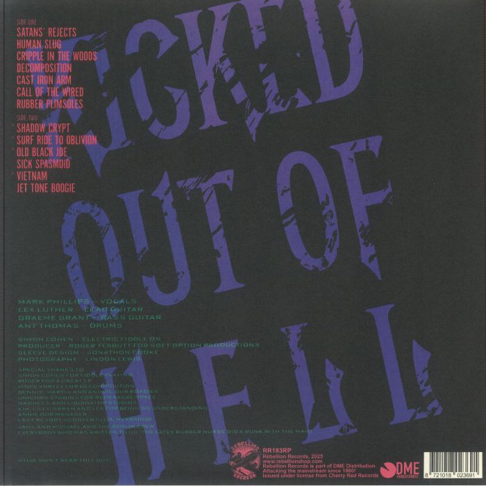 DEMENTED ARE GO (ディメンテッド・アー・ゴー) - Kicked Out Of Hell (Dutch 500枚限定再発「コークボトル&パープルスモークヴァイナル」 LP/NEW) '88年2ndアルバム