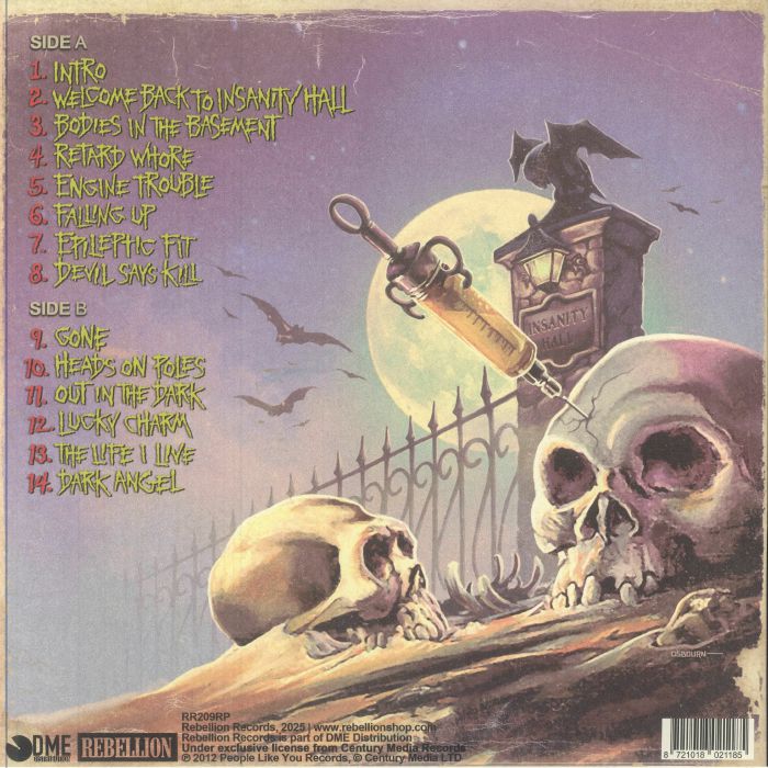 DEMENTED ARE GO (ディメンテッド・アー・ゴー) - Welcome Back To Insanity Hall (Dutch 正規500枚限定再発「ブラック&イエローマーブルヴァイナル」 LP-見開きジャケ/NEW) '12年8thアルバム