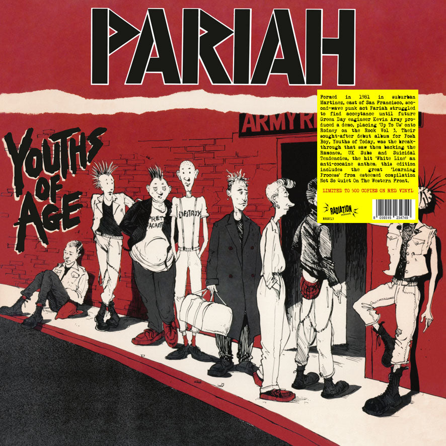 PARIAH (パライア) - Youths Of Age (Italy 500枚限定再発レッドヴァイナル LP/ New)