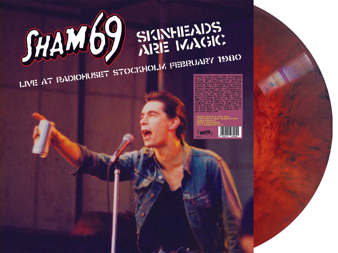 SHAM 69 (シャム 69) - Skinheads Are Magic : Live In Stockholm 02/02/1980 (Italy RSD 2024 限定再発「レッドマーブルヴァイナル」LP/New)