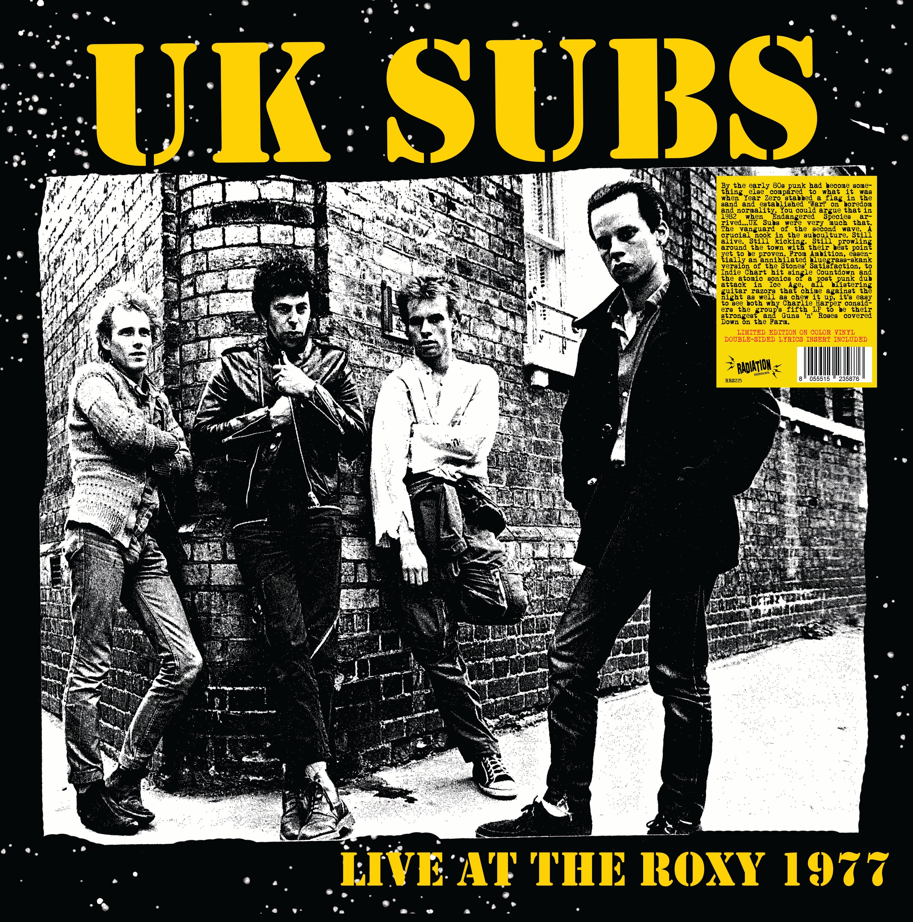 U.K. SUBS (U.K. サブス) - Live At The Roxy (Italy RSD 2024 限定再発「イエローヴァイナル」LP/ New)