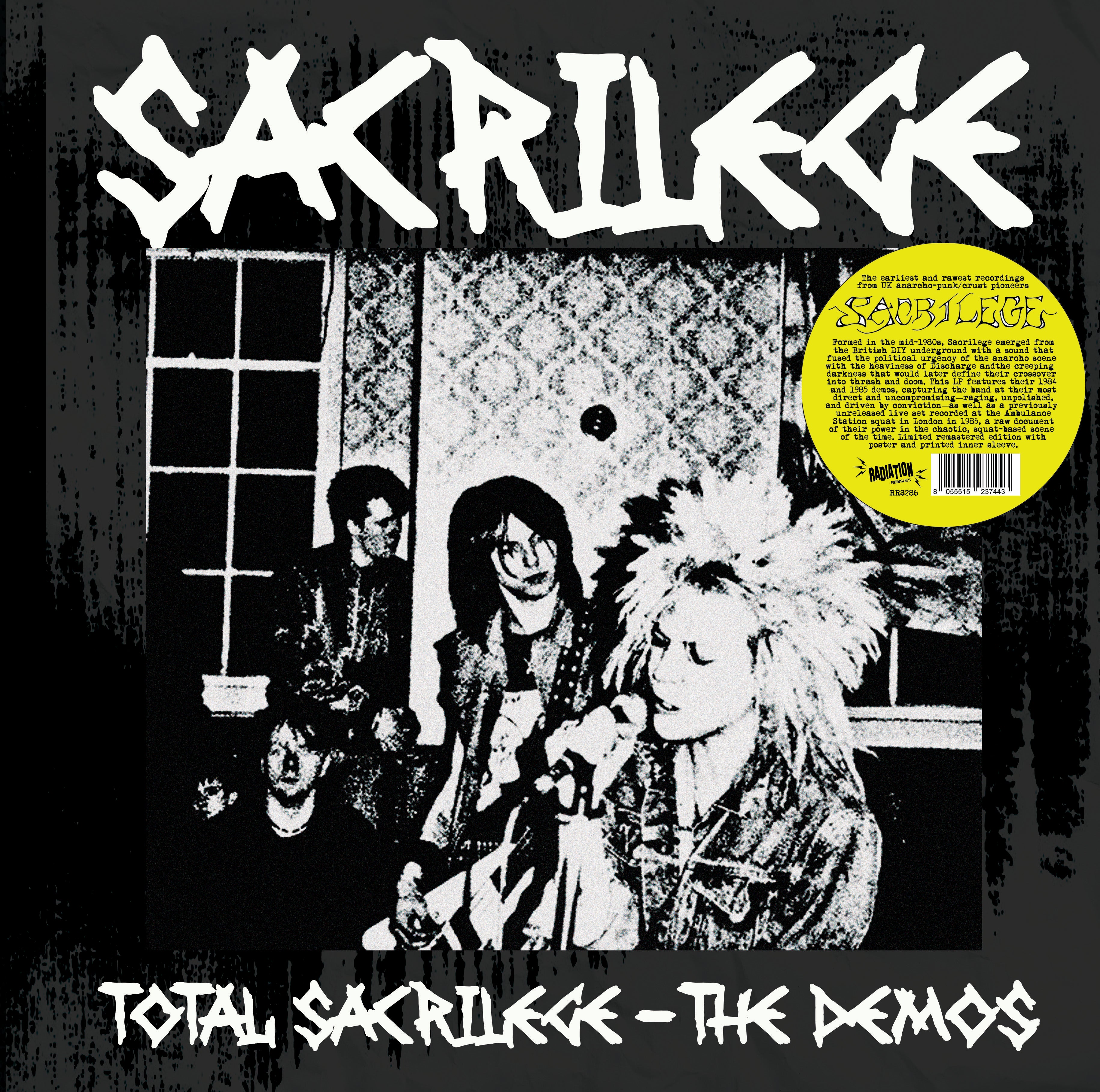 SACRILEGE (サクリレジ) - Total Sacrilege : The Demos (Italy 正規再発「限定ブラックヴァイナル」LP/ New) ポスター&インナー付き!