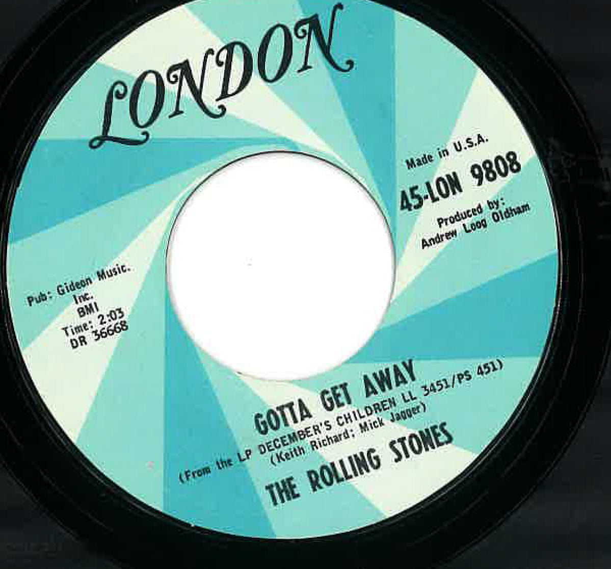 ROLLING STONES (ローリング・ストーンズ) - As Tears Go By (US Miss Print Label Orig.7"+PS)