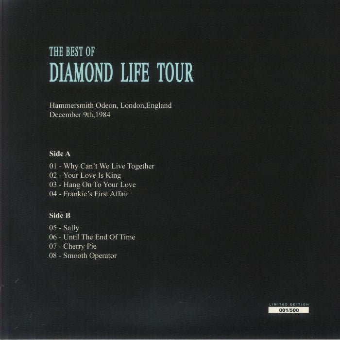 SADE (シャーデー) - Live In London - The Best Of Diamond Life Tour (EU 限定「カラー盤」 LP+CD, 帯/NEW) '84年UK録音ライブアルバム