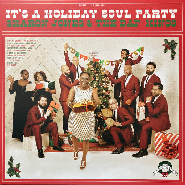 SHARON JONES & THE DAP-KINGS (シャロン・ジョーンズ & ダップキングス) - It's A Holiday Soul Party (US 限定再発「カラー(紅白Candy Cane)VINYL」LP/New) '15年6作目クリスマス・アルバム!