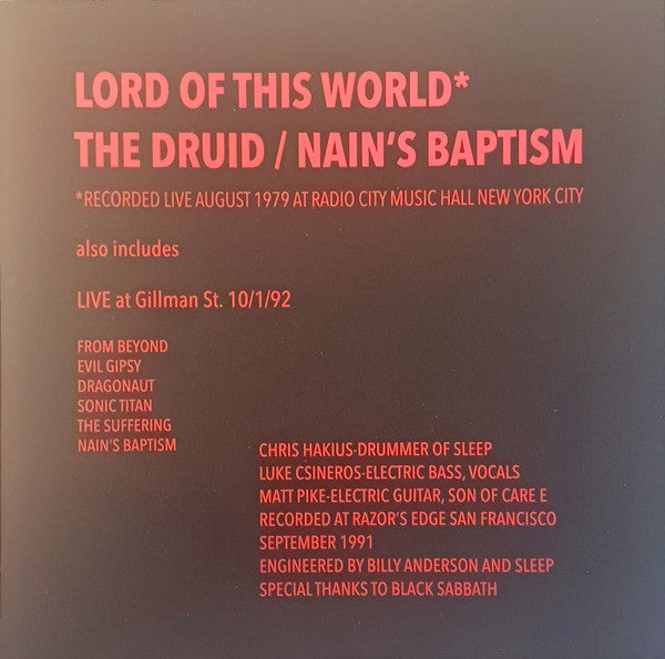 SLEEP (スリープ) - Vol 2 (German 限定復刻再発 LP/NEW) ボーナストラック入り'91年EP