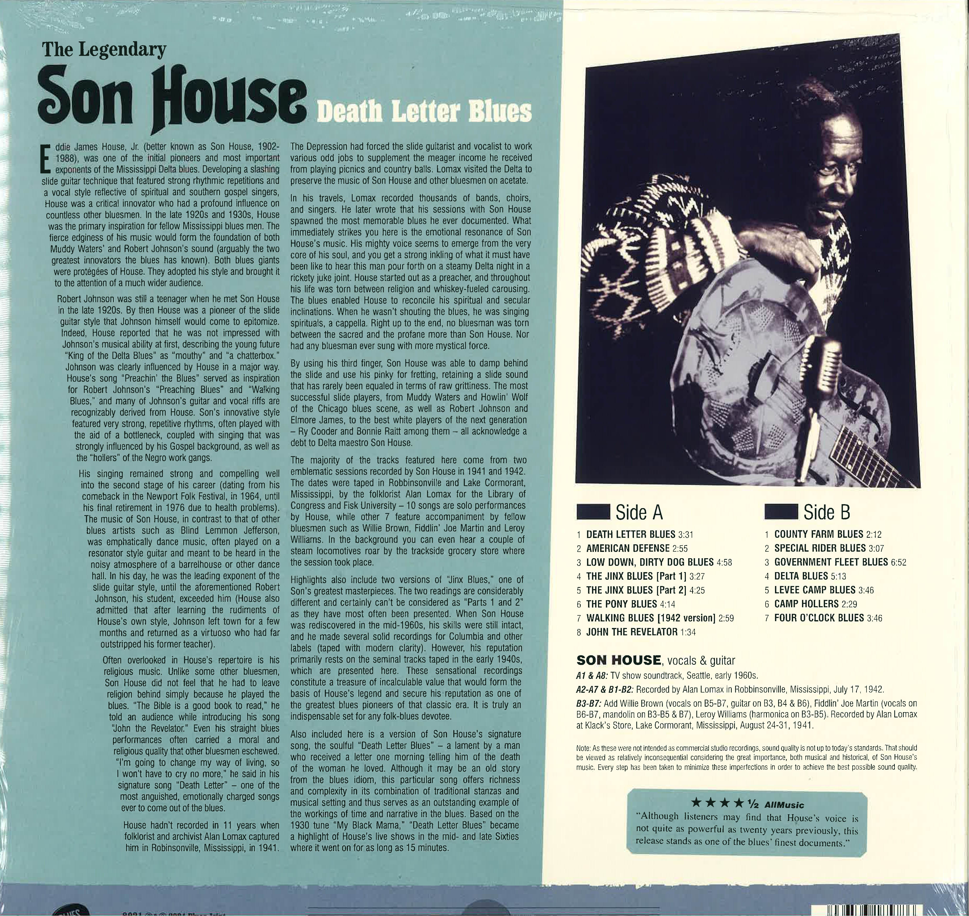 SON HOUSE (サン・ハウス) - Death Letter Blues (EU 限定180g アナログ LP/New) レアトラック・コンピ!