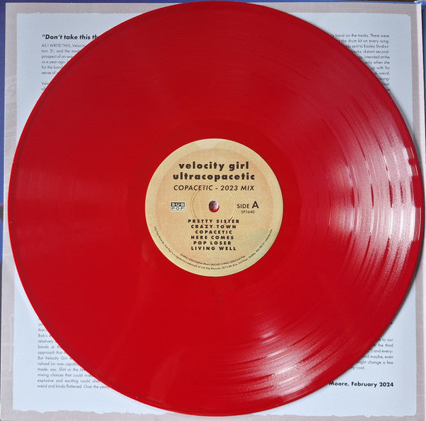 VELOCITY GIRL (ヴェロシティー・ガール) - UltraCopacetic (US 限定正規リマスター再発「レッドヴァイナル」 2xLP/NEW) '93年1stアルバム・デラックスバージョン