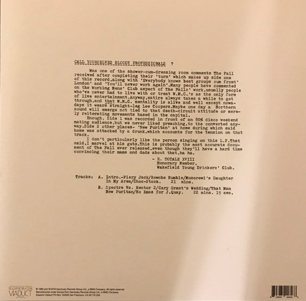 FALL, THE (ザ・フォール) - Totale's Turns - It's Now Or Never (US 正規限定再発 LP/NEW) '80年ライブアルバム