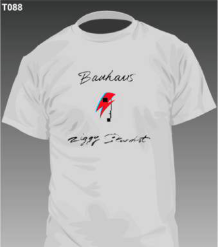 BAUHAUS (バウハウス) - Ziggy Stardust (US 限定ホワイト Tシャツ 「M」サイズ/NEW)