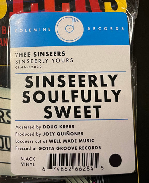 SINSEERS, THEE (ジー・シンシアーズ) - Sinseerly Yours (US 限定プレス「黒盤」LP-見開きジャケ/New) チカーノソウル界騒然'24年デビューアルバム!