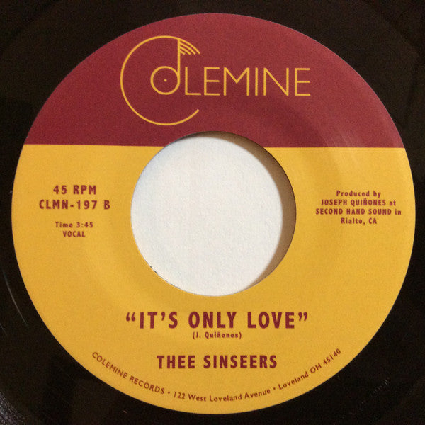SINSEERS, THEE (ジー・シンシアーズ) - What's His Name / It's Only Love (US 限定プレス「黒盤」7インチ+カンパニースリーブ /New) '22年大出世極上バラッド!!