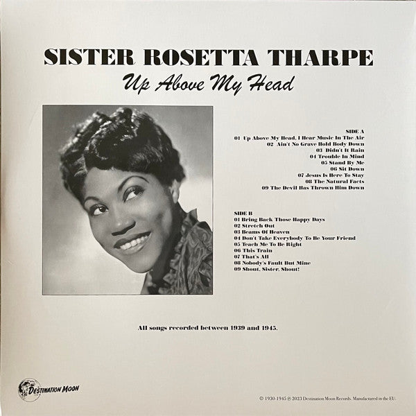 SISTER ROSETTA THARPE (シスター・ロゼッタ・サープ) - Up Above My Head (EU 500枚限定復刻再発「クリア・ヴァイナル」 LP/New)