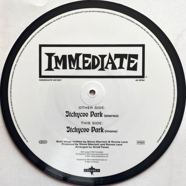 SMALL FACES (スモール・フェイセズ) - Itchycoo Park (UK 2021 RSD限定再発10インチ・ピクチャーディスク/New)