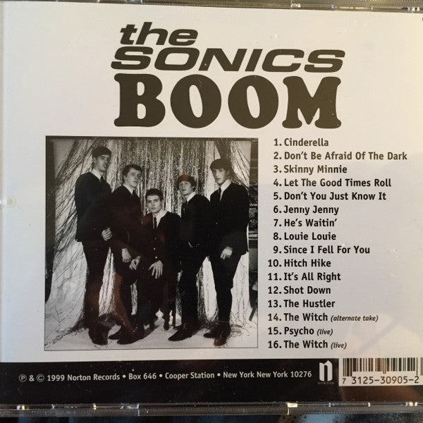 SONICS (ソニックス) - Boom (USノートン社ボーナス追加16曲入り再発CD/プラケース/廃盤 New) 米ガレージ・レジェンド'66年名作セカンド・アルバム