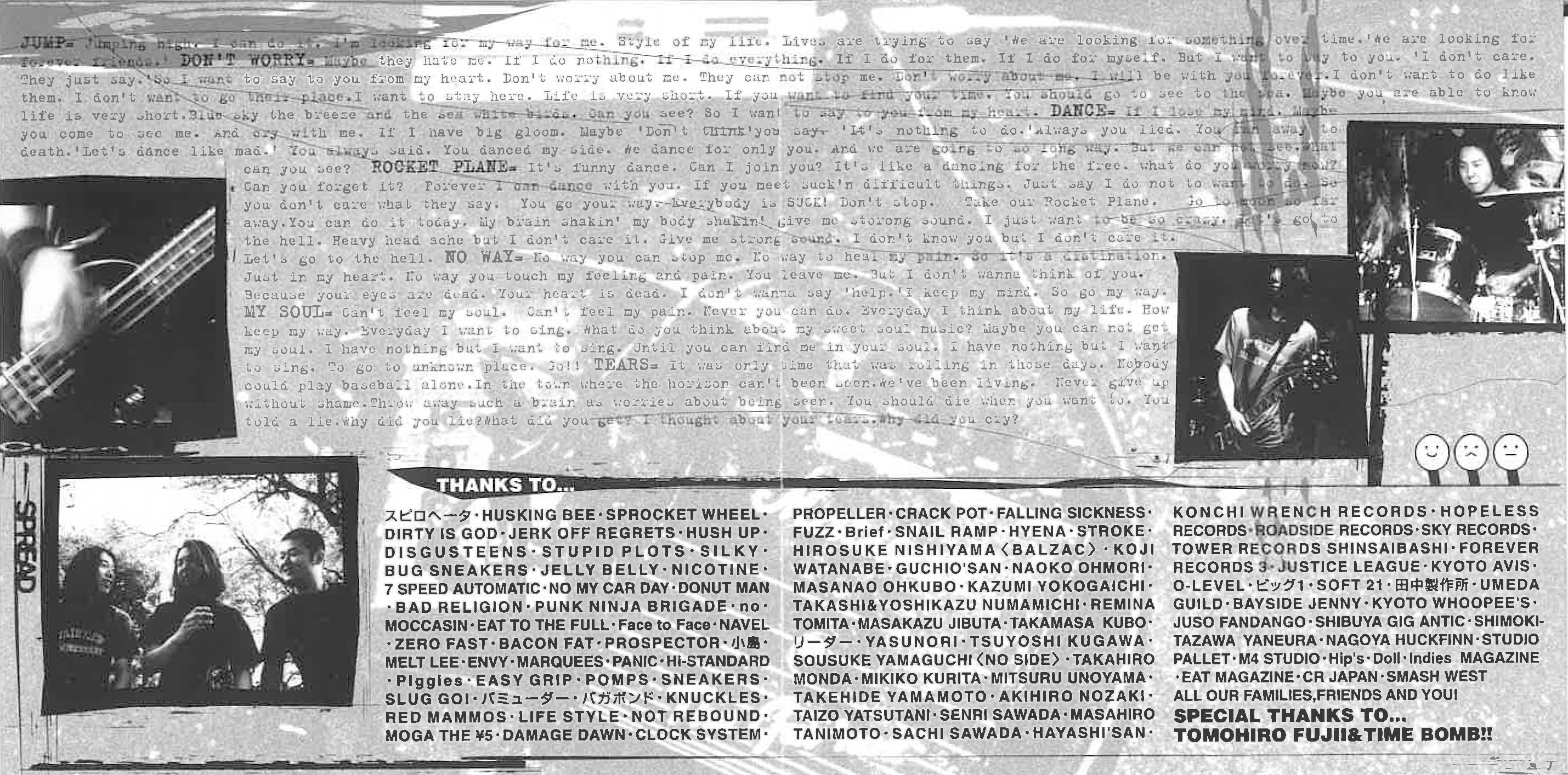 SPREAD (スプレッド) - Unknown Place (日本 タイムボム 限定CD/New) 大阪メロディック・パンク'97年発表7曲入りデビュー・ミニ・アルバム。