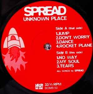 SPREAD (スプレッド) - Unknown Place (日本 タイムボム 限定「黒盤」 10インチ・ミニLP/New)大阪メロディック・パンク・トリオ'97年発表7曲入りデビュー・ミニ・アルバム