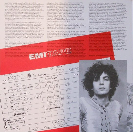 SYD BARRETT (シド・バレット) - Opel (EU 限定復刻再発 LP-見開きジャケ/New) '68〜'70年録音レアトラック編集コンピ