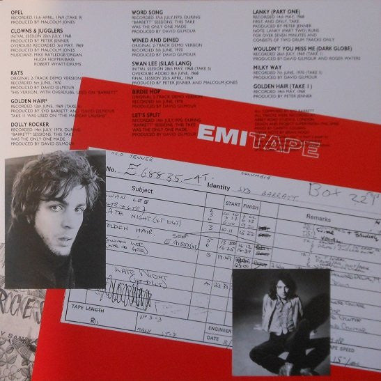 SYD BARRETT (シド・バレット) - Opel (EU 限定復刻再発 LP-見開きジャケ/New) '68〜'70年録音レアトラック編集コンピ