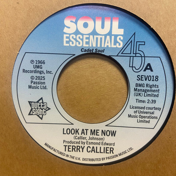 TERRY CALLIER (テリーキャリアー) - Look At Me Now (UK 限定再発7インチ・シングル/New)シカゴ・ノーザン名曲!