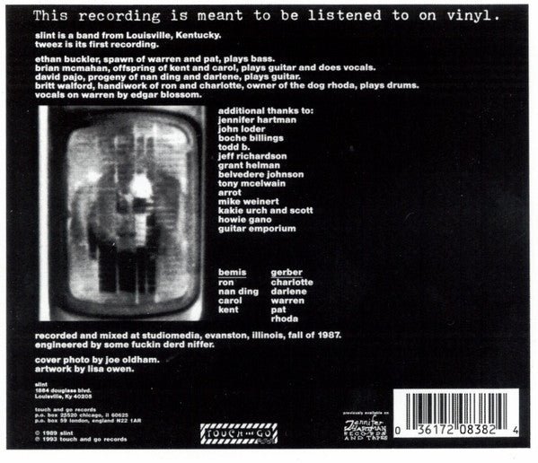 SLINT (スリント) - Tweez (US 限定復刻再発 CD/NEW)