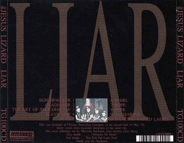 JESUS LIZARD, THE (ジーザス・リザード) - Liar (US 正規限定リマスター再発 CD/NEW) '92年3rdアルバム