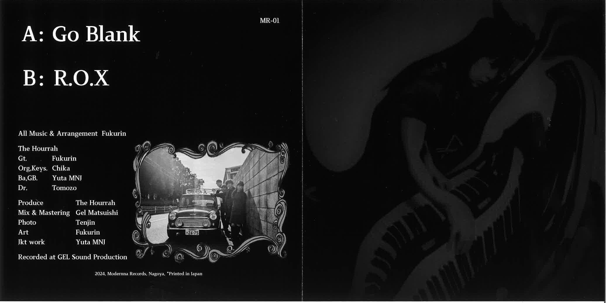 HOURRAH, THE (ザ・ゥハァー ) - Go Blank / R.O.X (Japan 自主制作200枚限定ジャケ付き7" / New ) 特典バッジ付き ※日本全国送料¥300にて発送可!