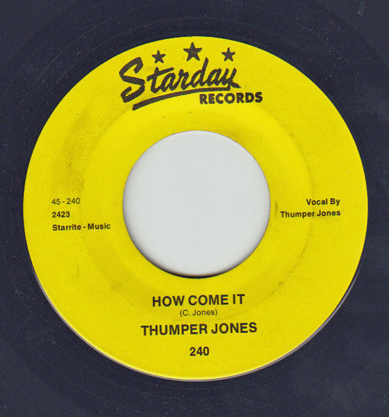 THUMPER JONES = George Jones (ジョージ・ジョーンズの変名サンパー・ジョーンズ) - Rock It / How Come It (US 限定リプロ再発 7インチ/ New) ロカビリー名曲!