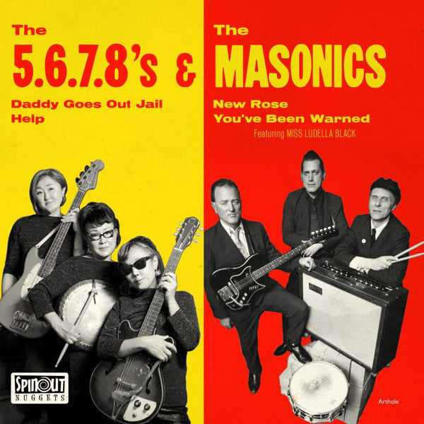 5.6.7.8’S, The / The MASONICS (ザ・ファイブ・シックス・セブン・エイツ / マーソニックス) - Japan Tour 7″ EP (UK 限定1000枚4曲入り7インチEP/New) 残少!