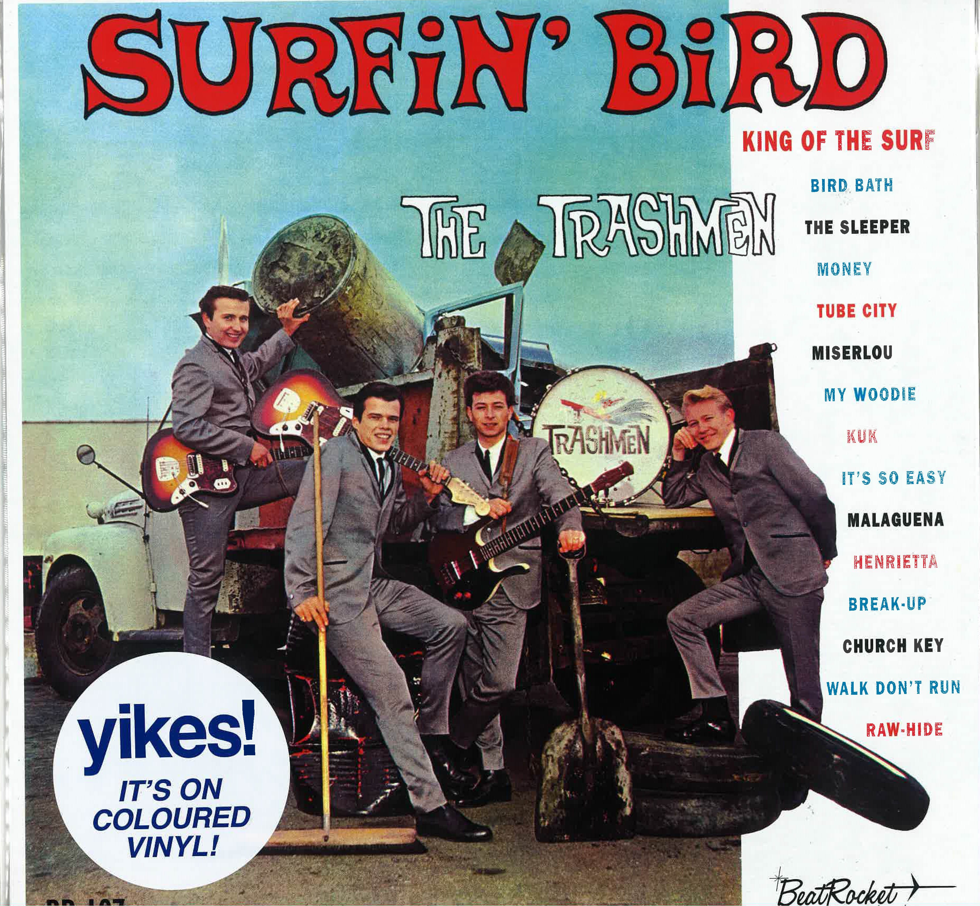 TRASHMEN (トラッシュメン) - Surfin’ Bird (US 正規限定ボーナス入り再発「イエローVINYL」モノラル LP/ New 既に廃盤)ガレージ・サーフ界大御所’64年デビューアルバム