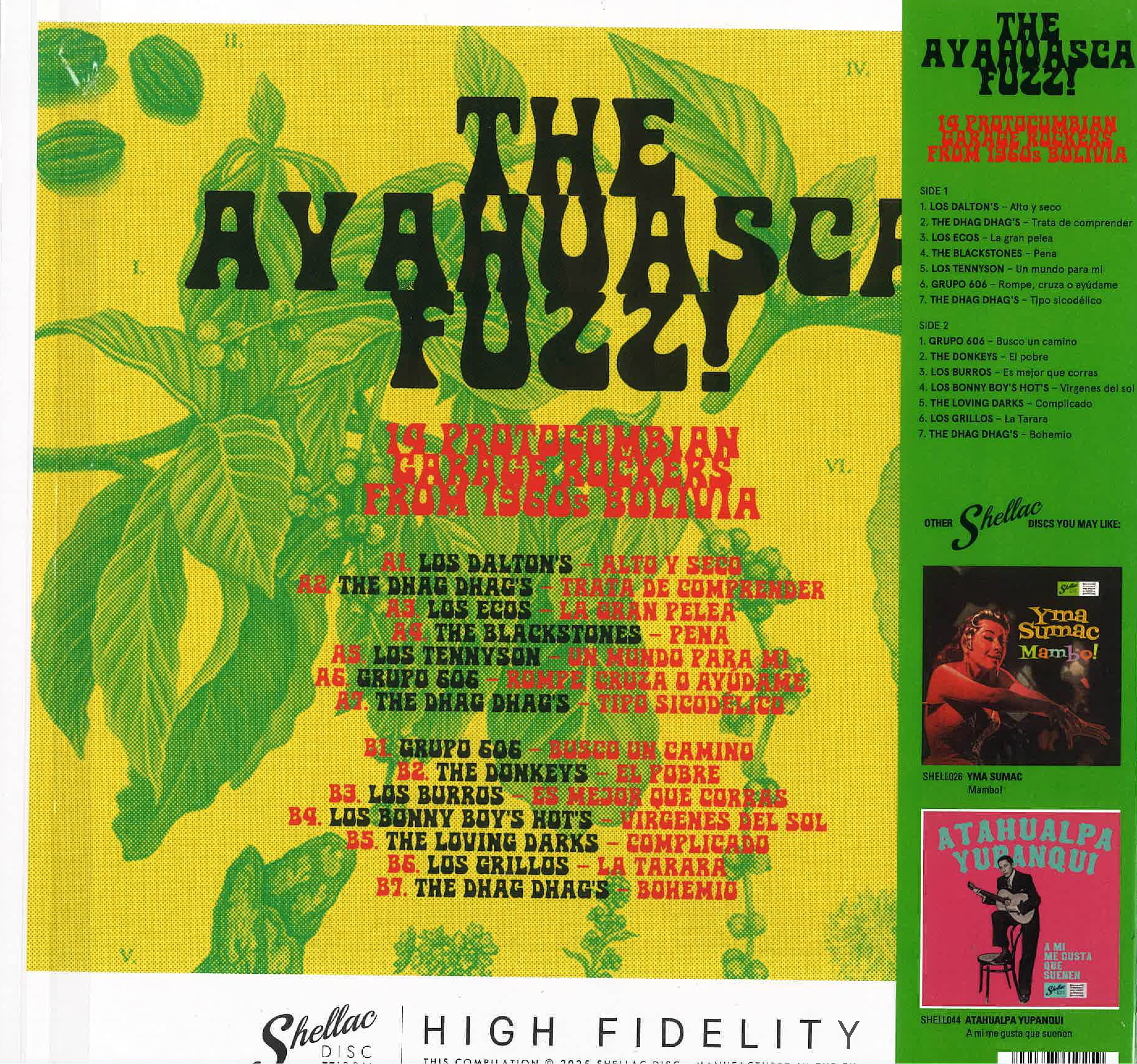 V.A. (各国秘境60'sガレージ・ナゲッツ・シリーズの「ボリビア」編!) - The Ayahuasca Fuzz ! (スペイン限定再発 LP+帯/New)