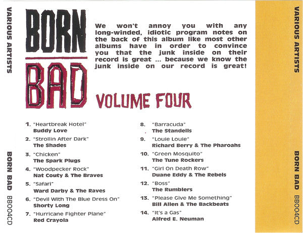 V.A. (クランプスのカヴァ原曲集) - Born Bad Vol.4 (EU 限定再発 CD/New)
