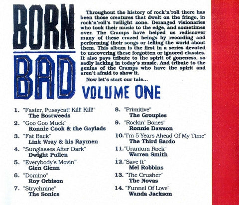 V.A. (クランプスのカヴァ原曲集) - Born Bad Vol.1 (EU 限定再発 CD/New)