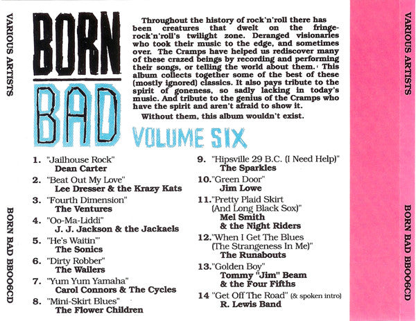 V.A. (クランプスのカヴァ原曲集) - Born Bad Vol.6 (EU 限定再発 CD/New)