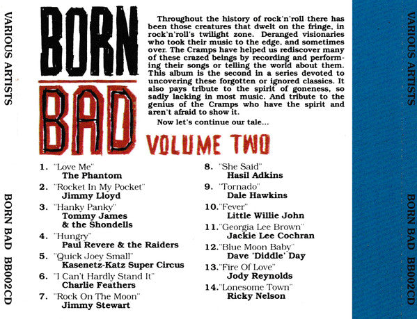 V.A. (クランプスのカヴァ原曲集) - Born Bad Vol.2 (EU 限定再発 CD/New)