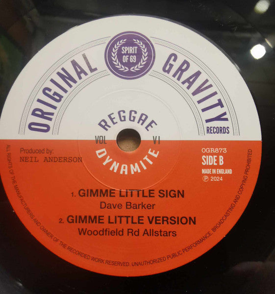 V.A. (オリジナル・グラヴィティ社のレゲエ EPシリーズ第6弾!) - Reggae Dynamite Vol. 6 EP (UK 初回限定オリジナルジャケ付き「白・赤ラベ」 4曲入り7" EP/New)